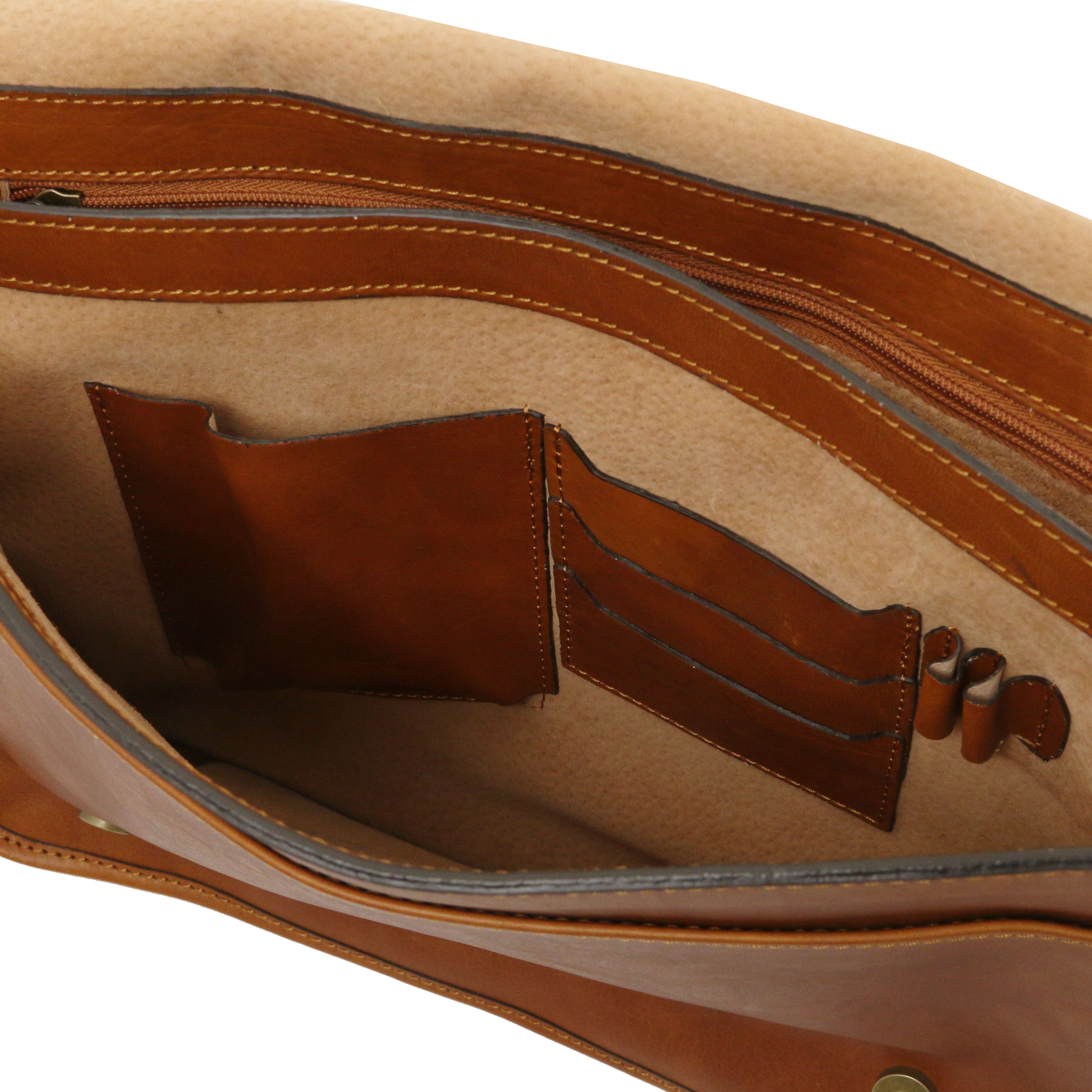 TL Messenger Axelväska i läder - stor storlek