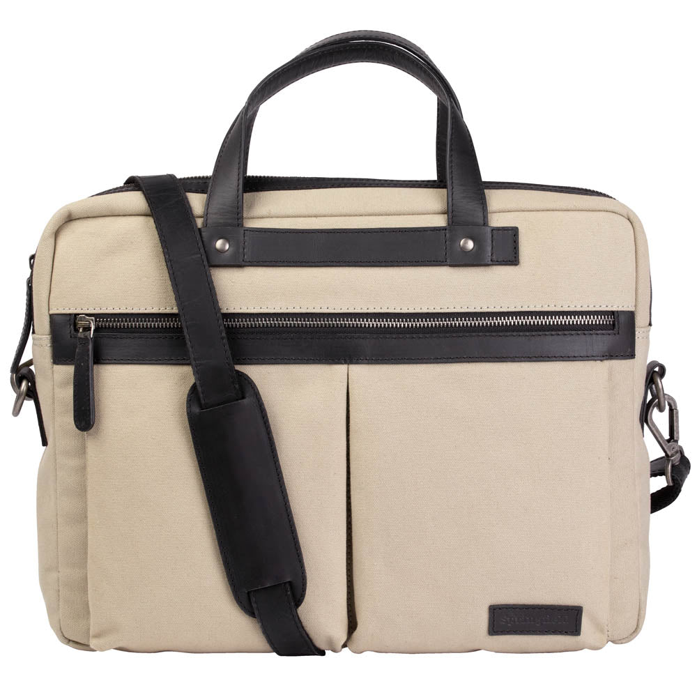 Datorväska Canvas och Skinn