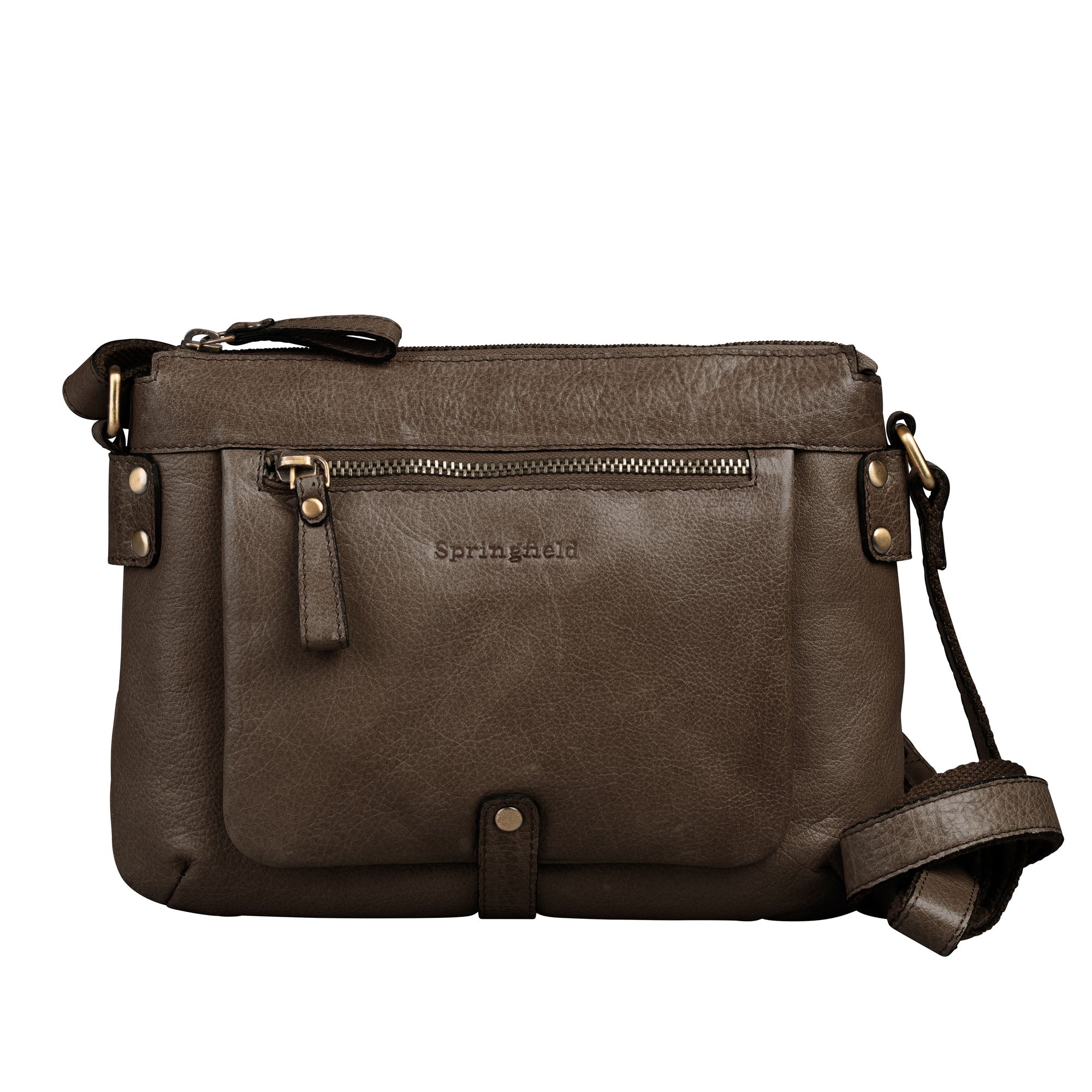 Modern handväska i mjukt Skinn