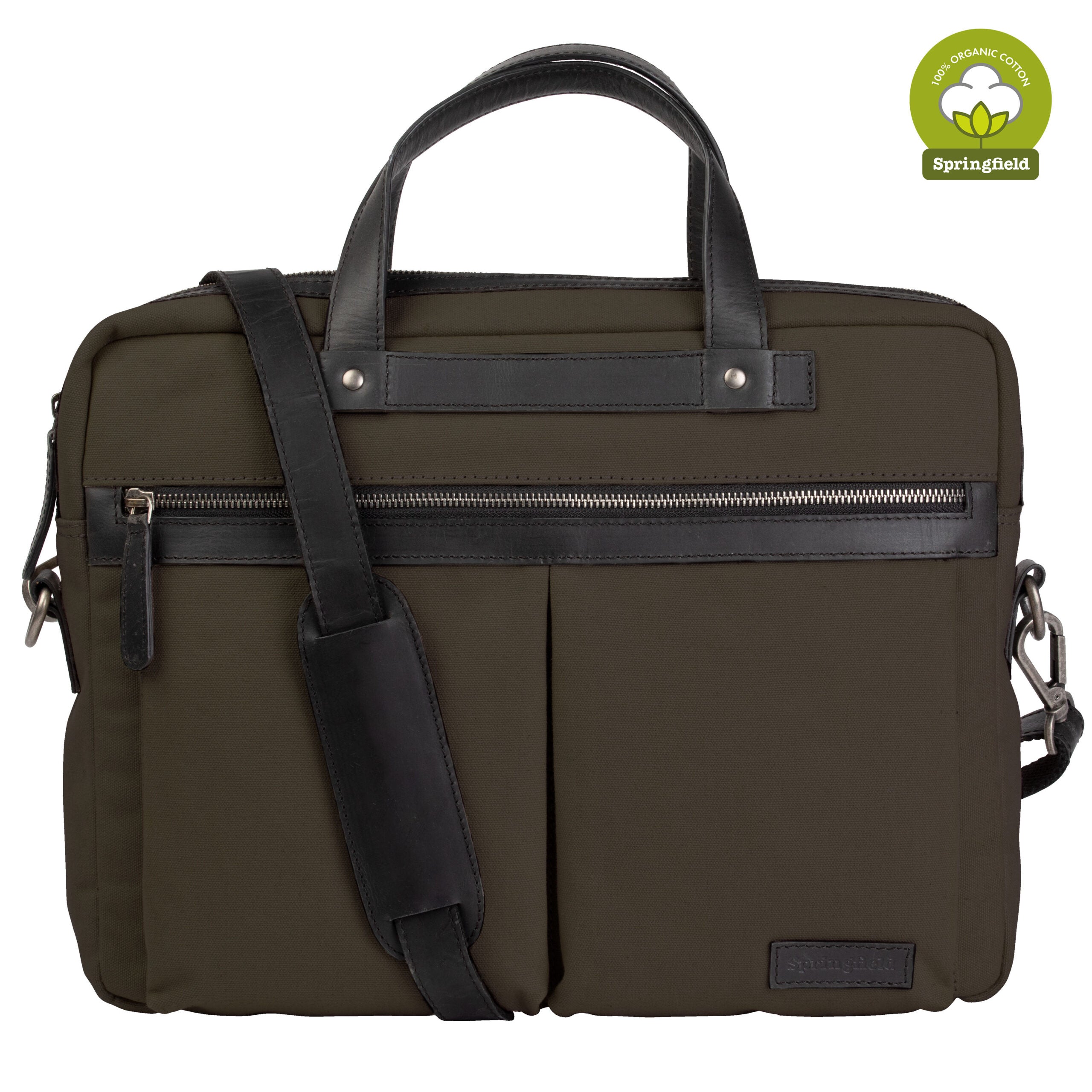 Datorväska Canvas och Skinn