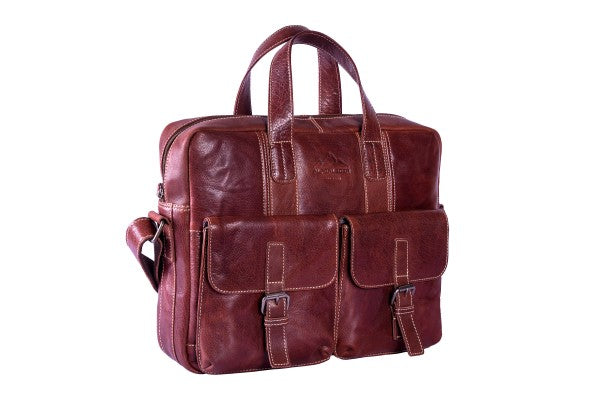 Affärsväska Portfölj Alpen i Skinn