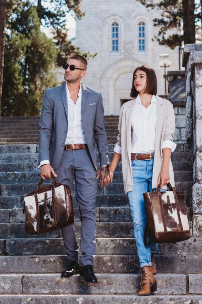 Unik Shopper Handväska/Ryggsäck HALLODRI i Läder - NewBag4you