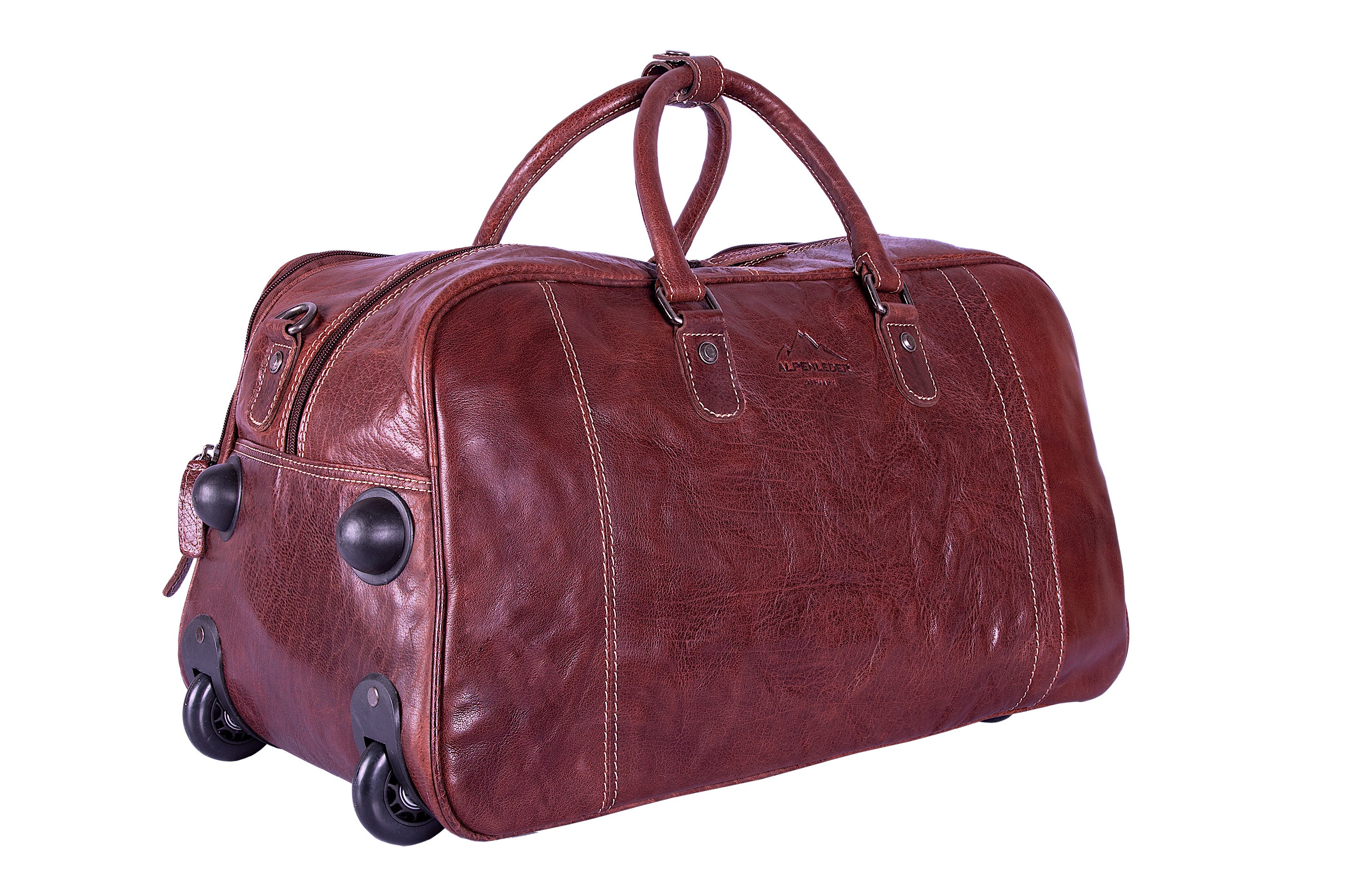 Resväska Weekendväska Trolley Rom i Skinn - NewBag4you