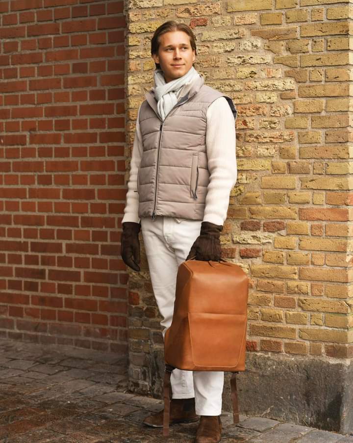 Ryggsäck i Läder Med datafack 15,6" - NewBag4you