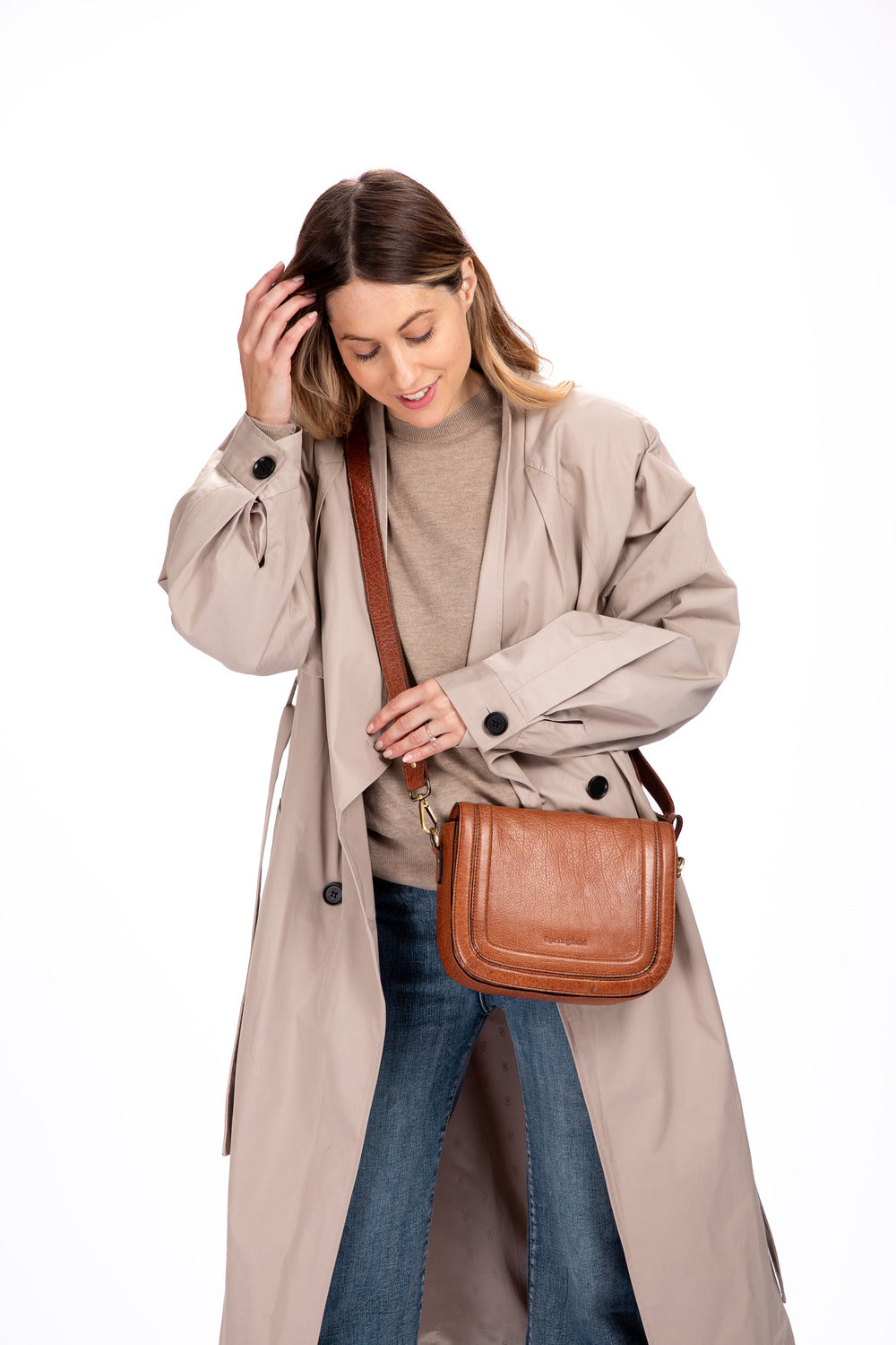 Skinnväska från NYPD i buffelskinn