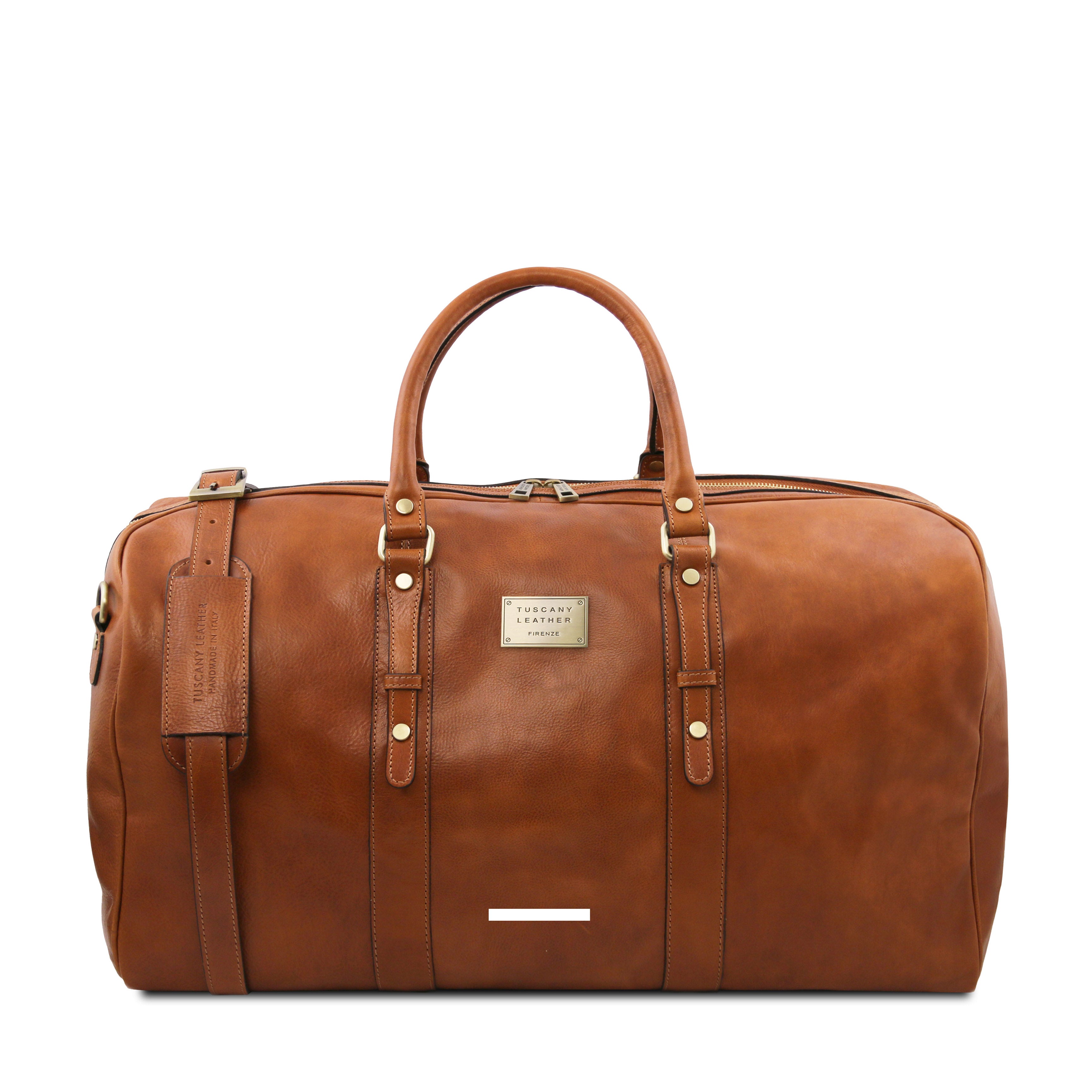 Weekendbag Francoforte i äkta italienskt läder – framsida