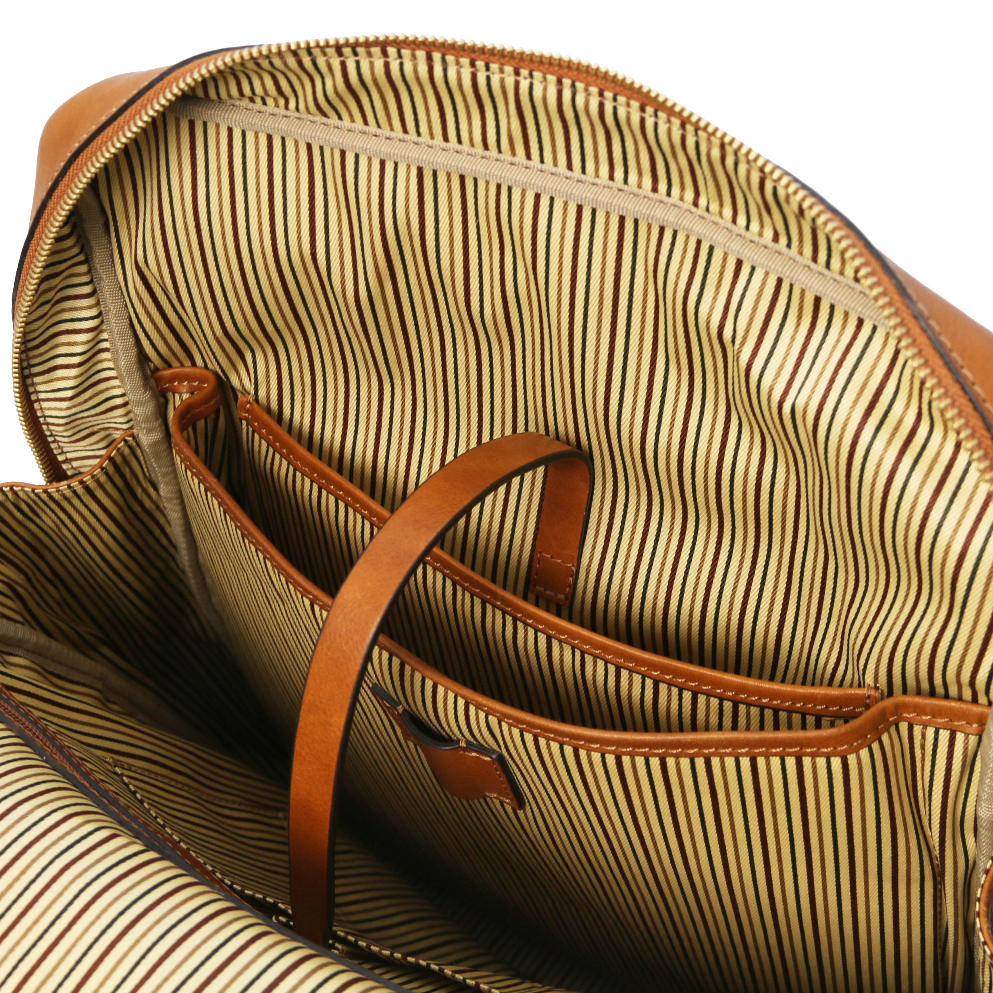 Bangkok Laptopryggsäck i läder - stor storlek 17"