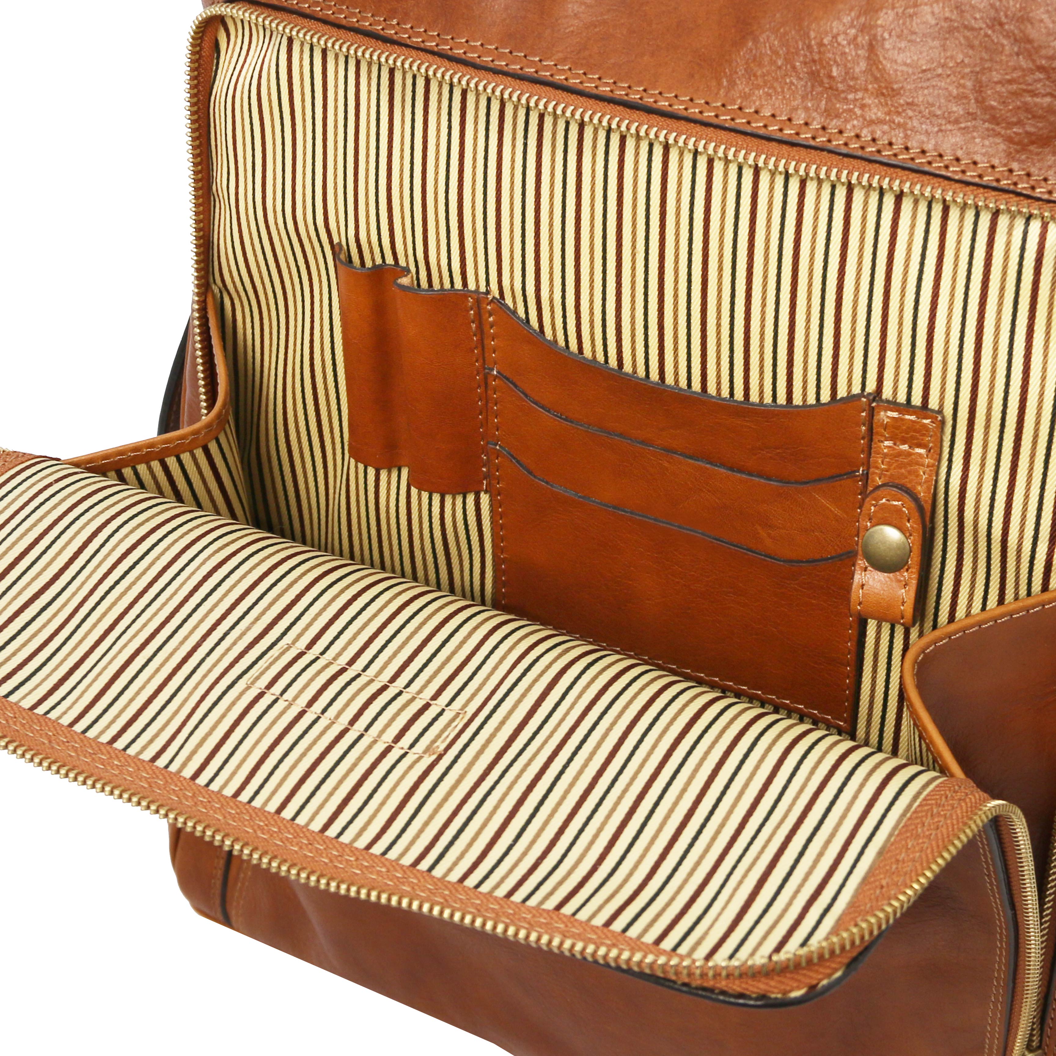 Bangkok Laptopryggsäck i läder - stor storlek 17"