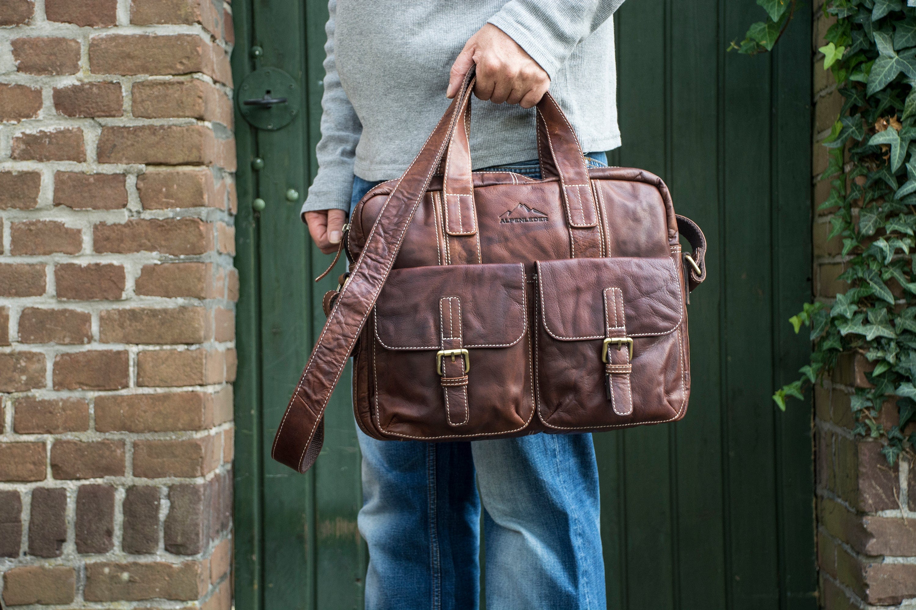 Affärsväska Portfölj Alpen i Skinn - NewBag4you