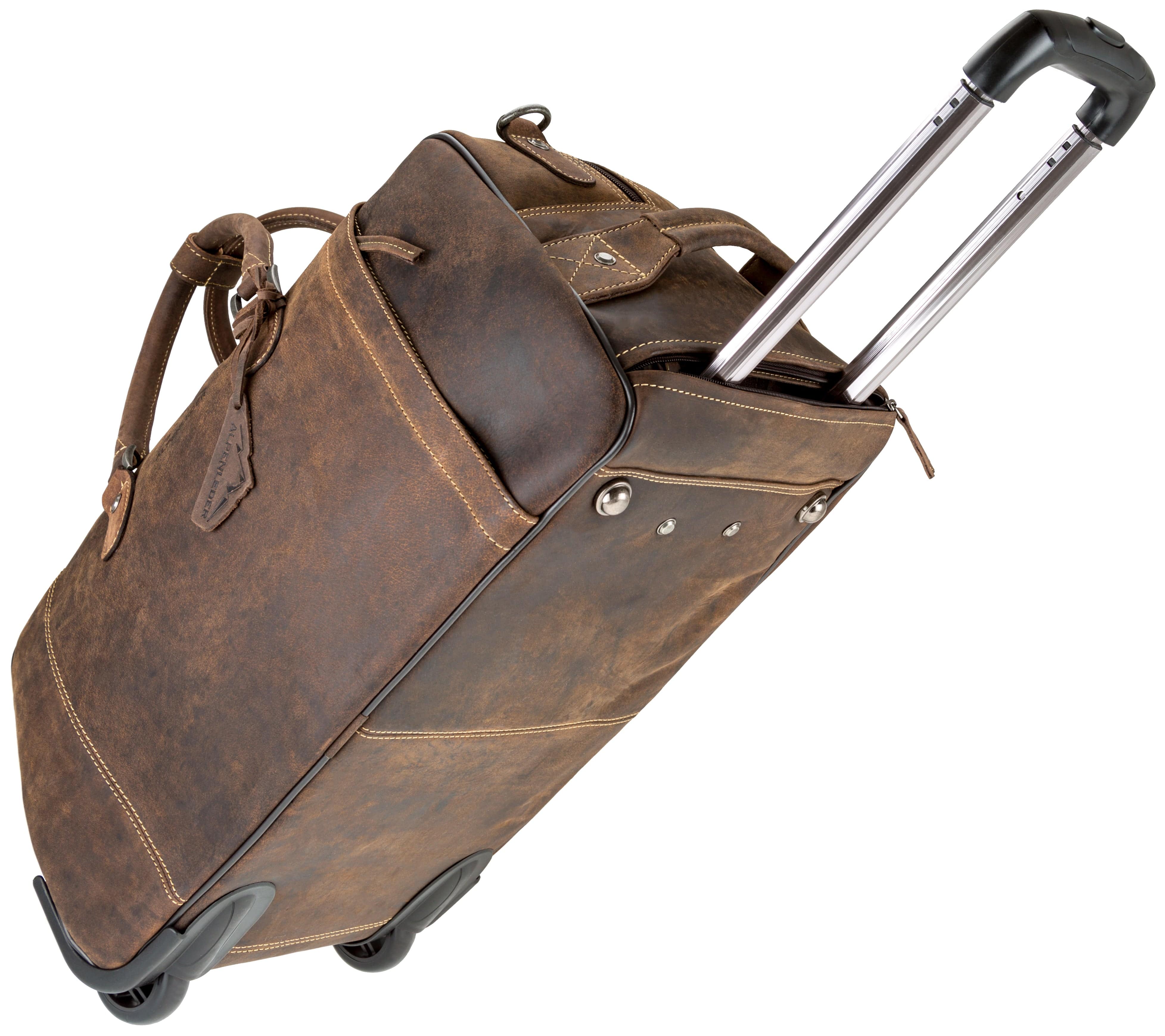 Resväska Weekendväska Trolley Rom i Skinn - NewBag4you