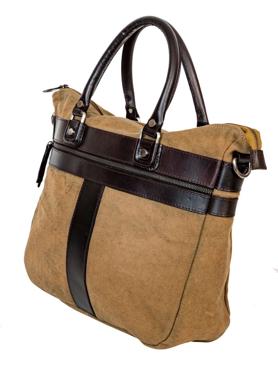 Shoppingväska i Skinn och Canvas - NewBag4you