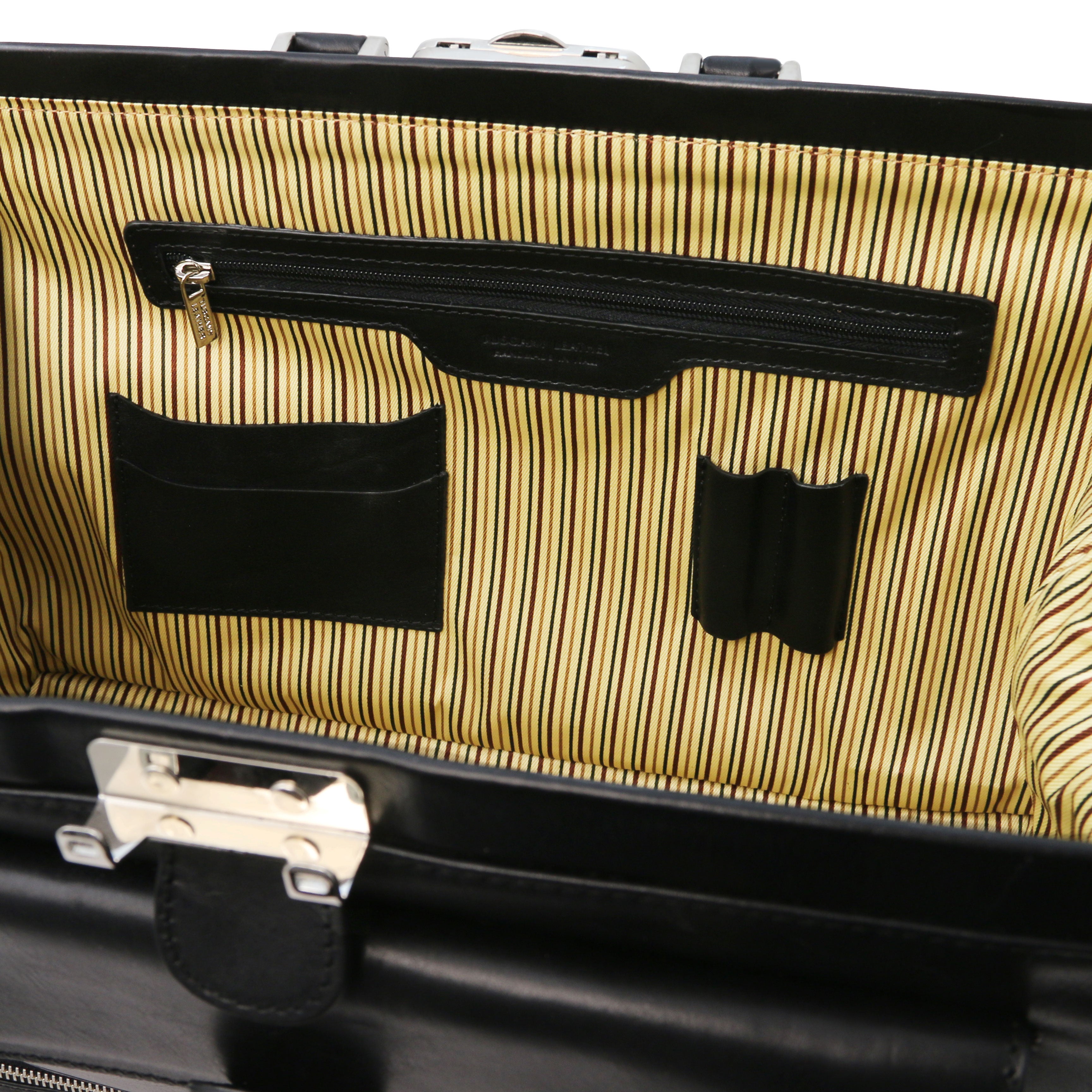 GIOTTO Exklusiv Doctor-väska i läder med dubbel botten - NewBag4you