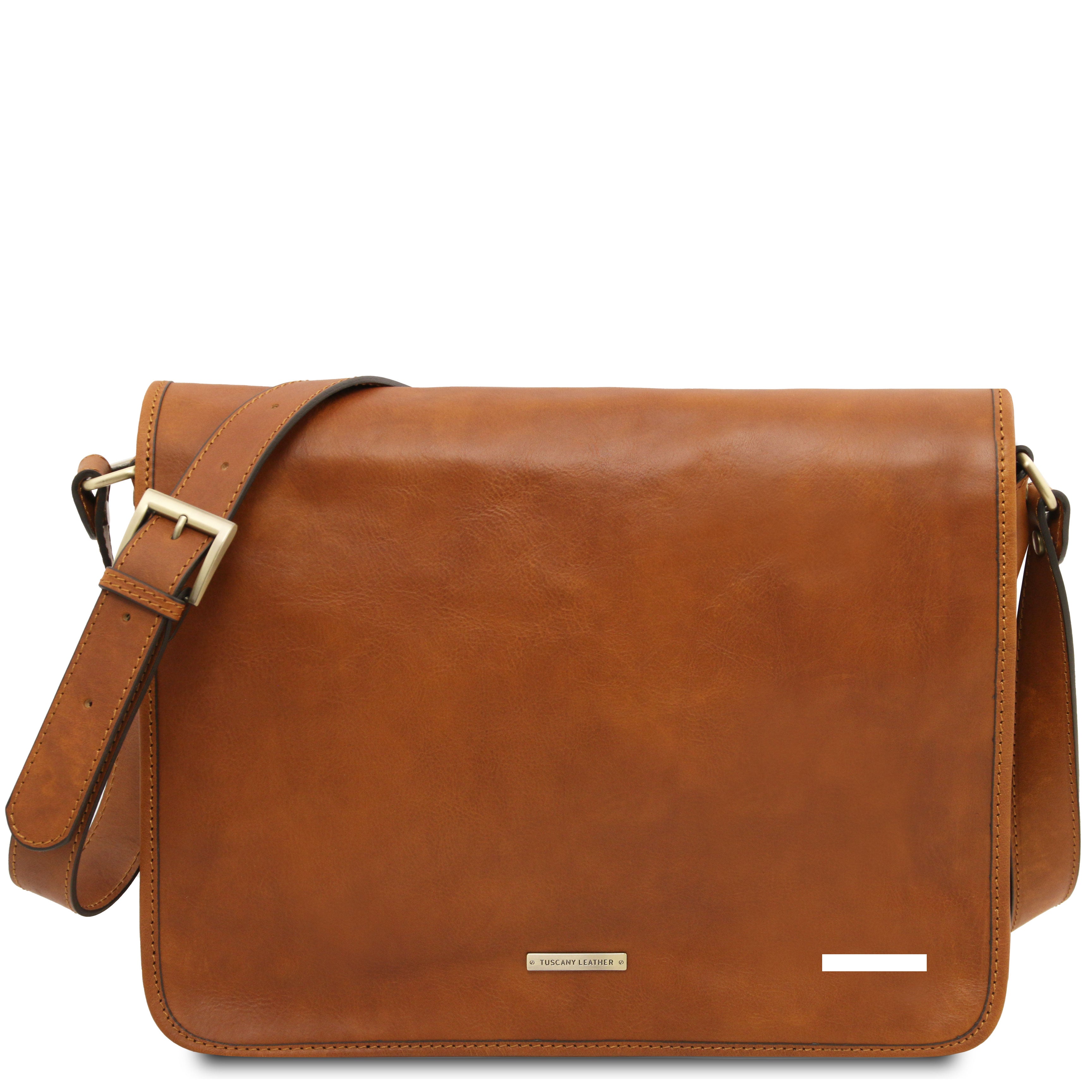 TL Messenger Axelväska i läder - stor storlek