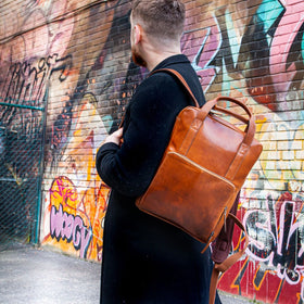 Ryggsäck Allround i Skinn 13"