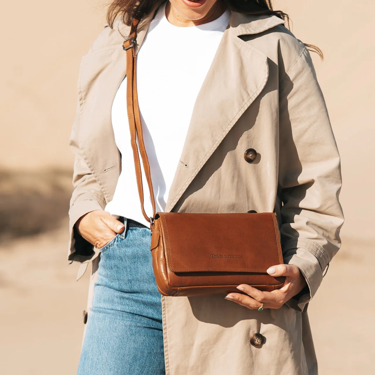 FORANO Stilren Handväska i Läder