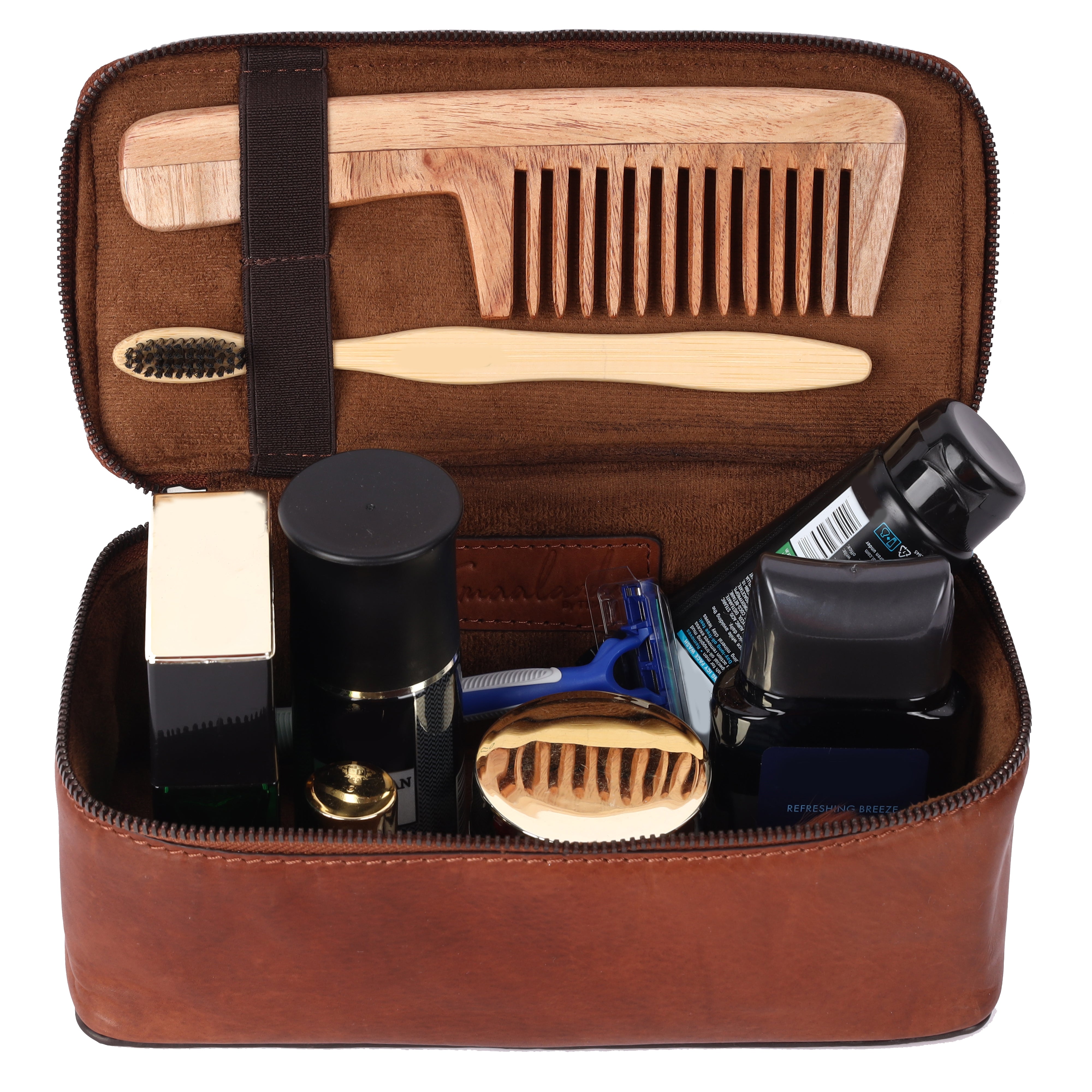 Necessär medium i skinn