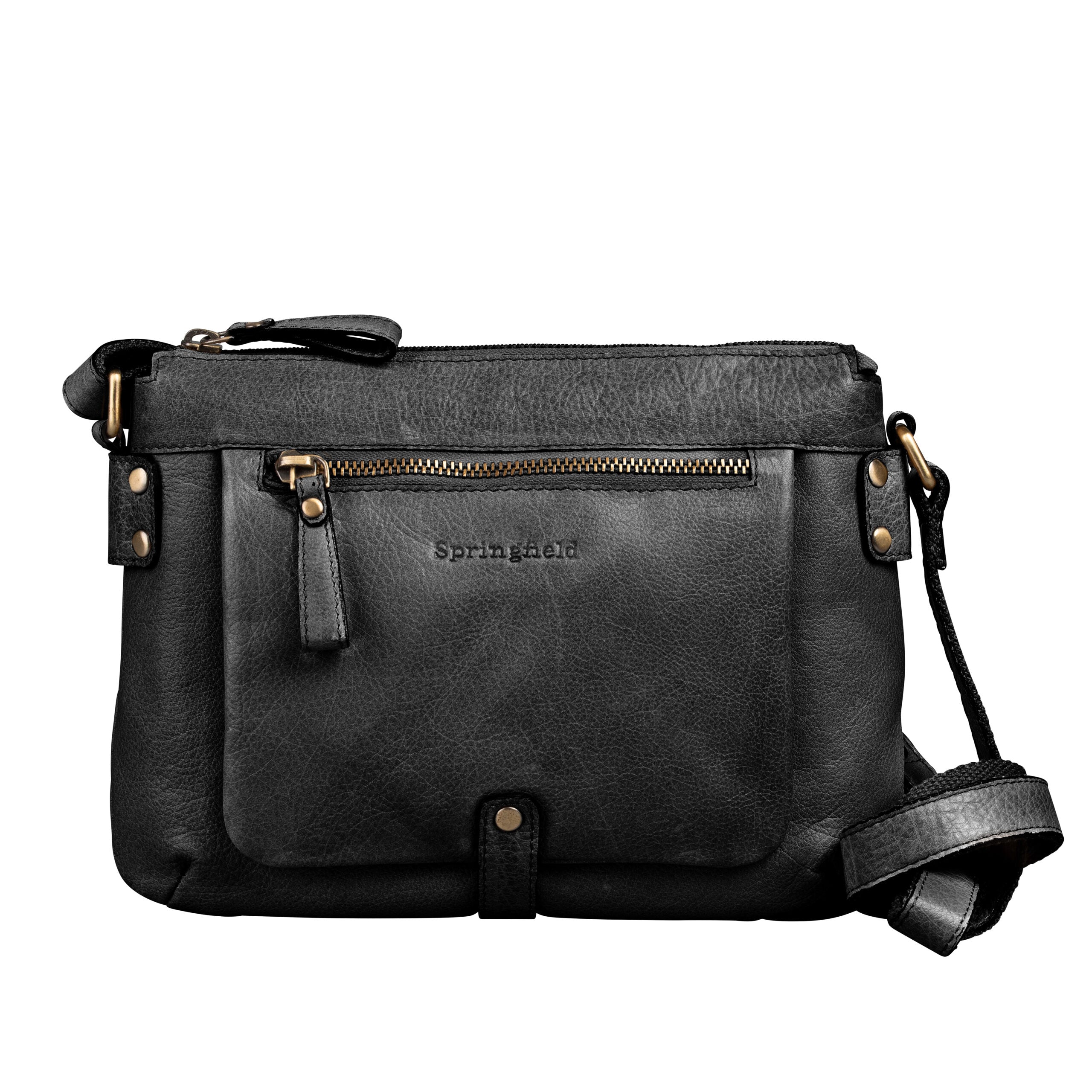 Modern handväska i mjukt Skinn