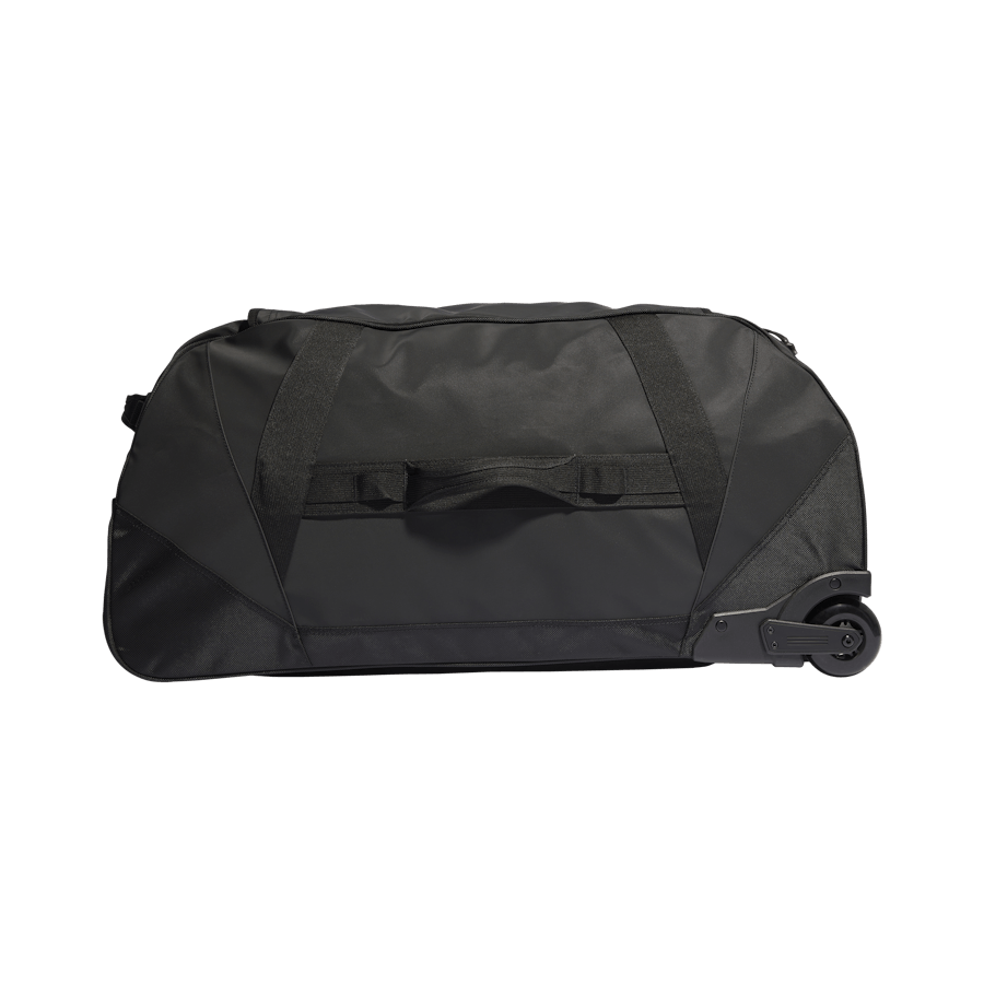 Svart trolleyväska med hjul från sidan