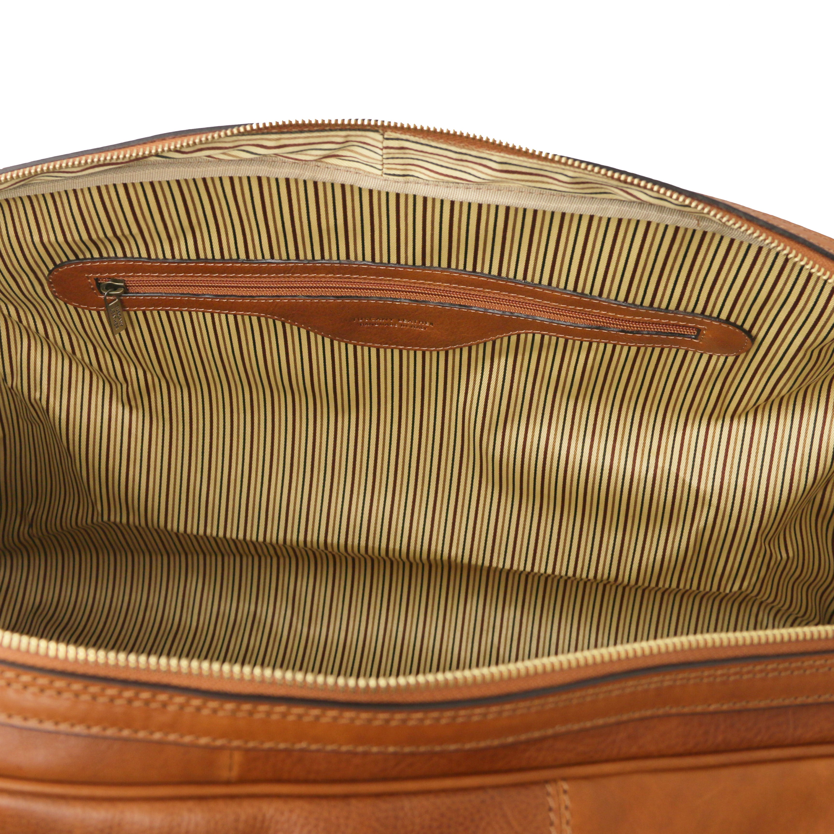 Insida av weekendbag Francoforte med bomullsfoder