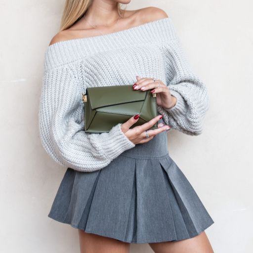 Axelväska i Italienskt läder