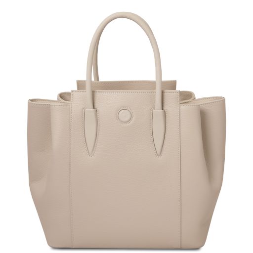 Tulipan -Shopping /  Läderhandväska