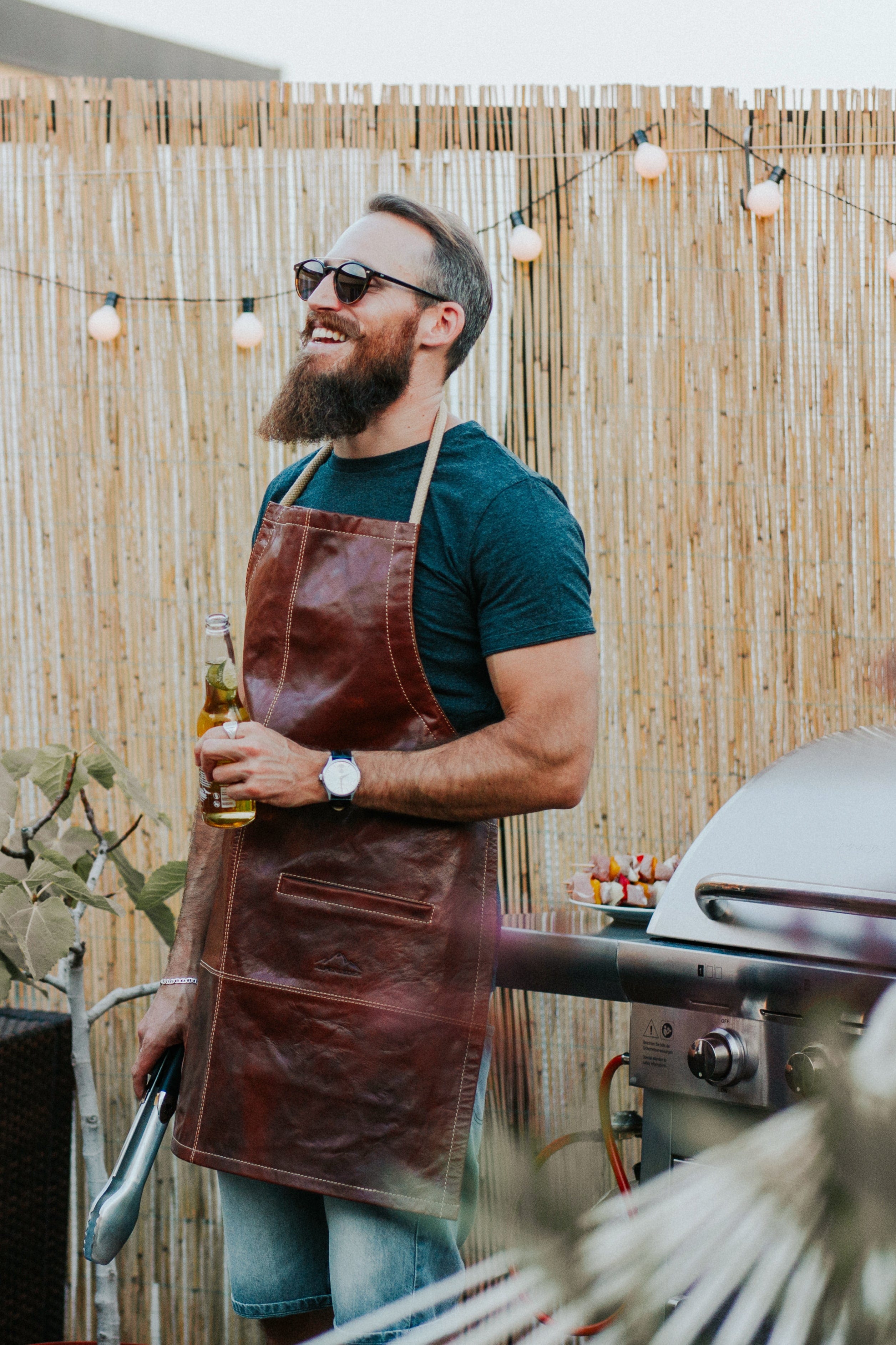 BBQ Förkläde Sparkling i Läder - NewBag4you