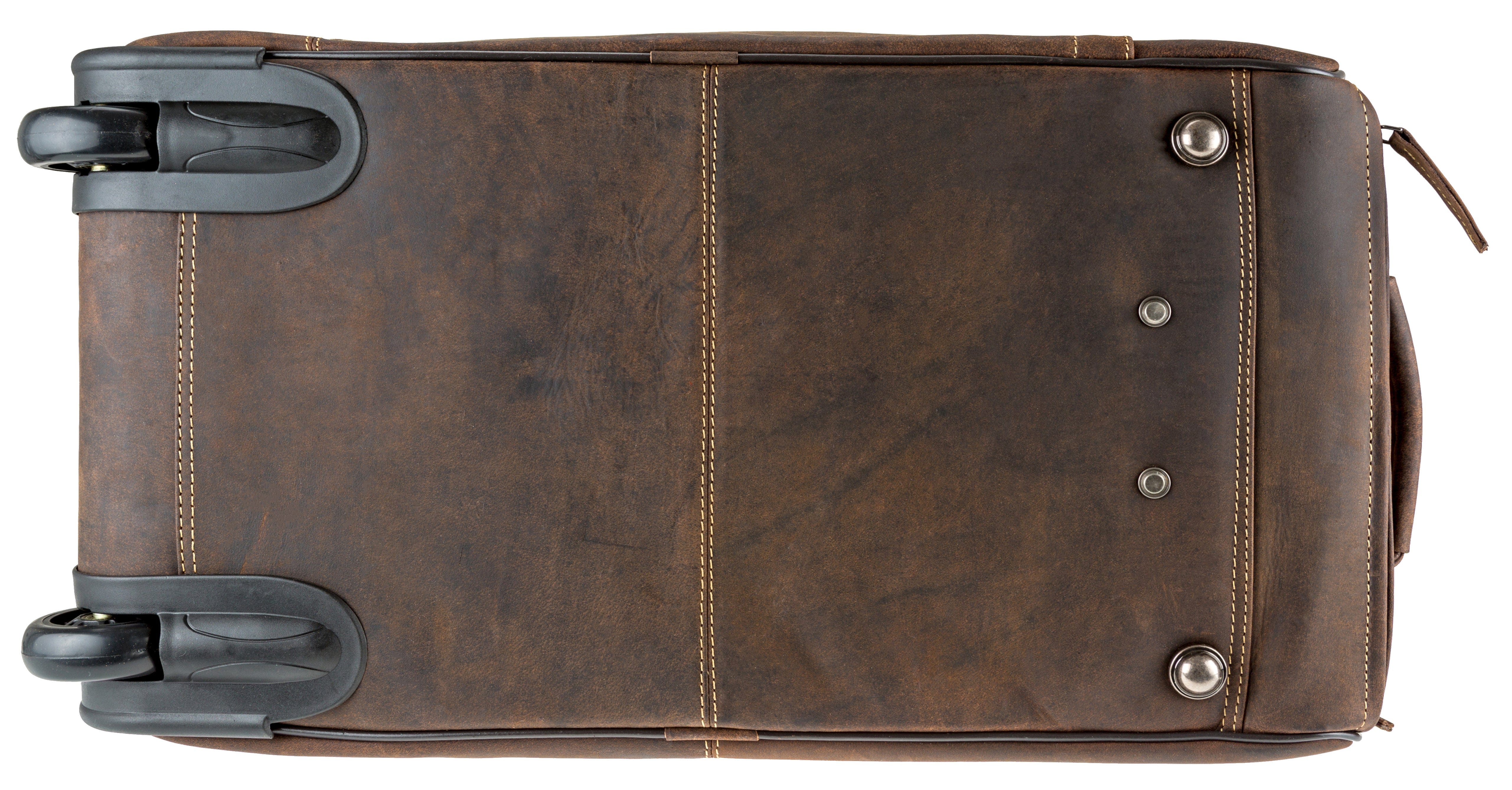 Resväska Weekendväska Trolley Rom i Skinn - NewBag4you