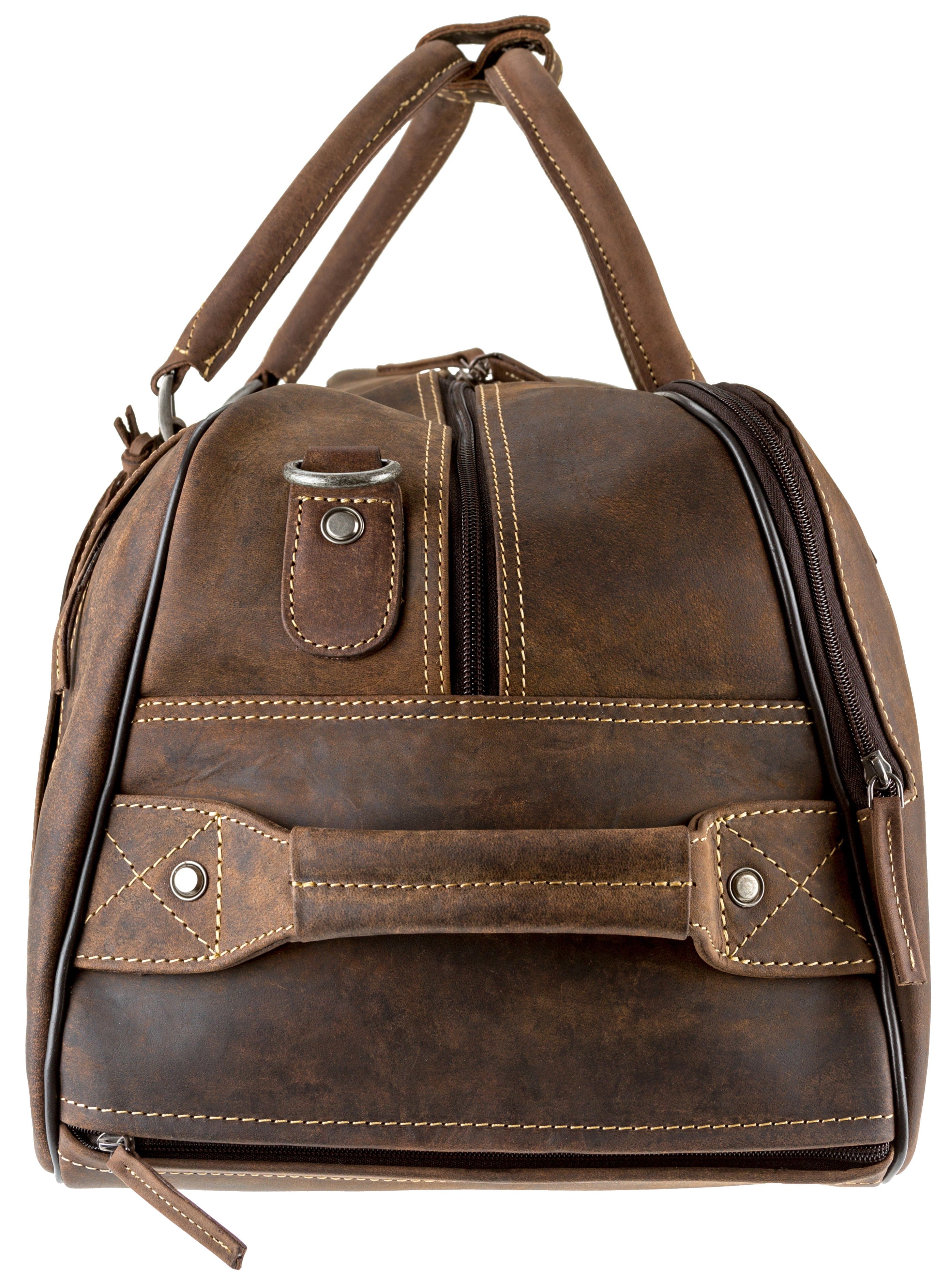 Resväska Weekendväska Trolley Rom i Skinn - NewBag4you