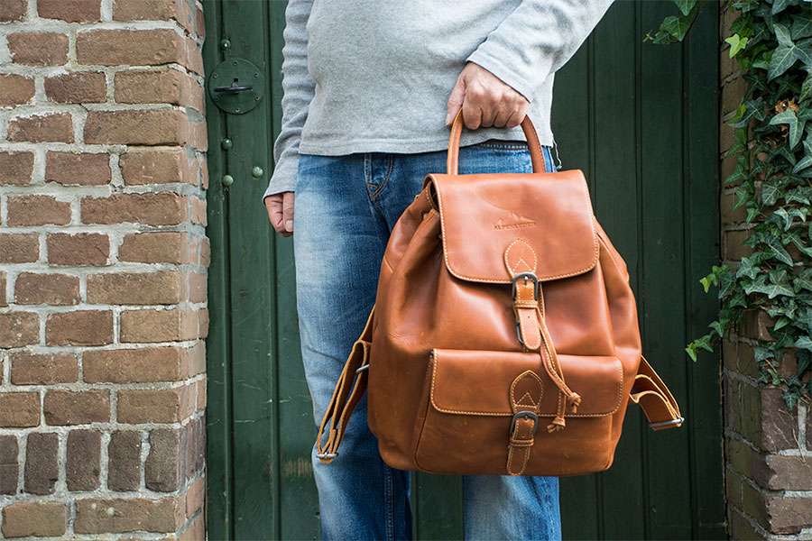 Ryggsäck JACOB'S WAY i Läder - NewBag4you