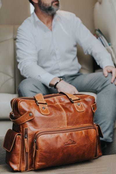 Weekendväska Affärsväska ELBSEE i Läder - NewBag4you