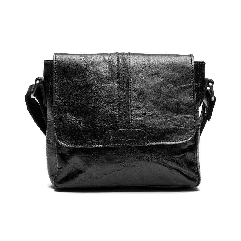 Axelväska med lock i Skinn - NewBag4you