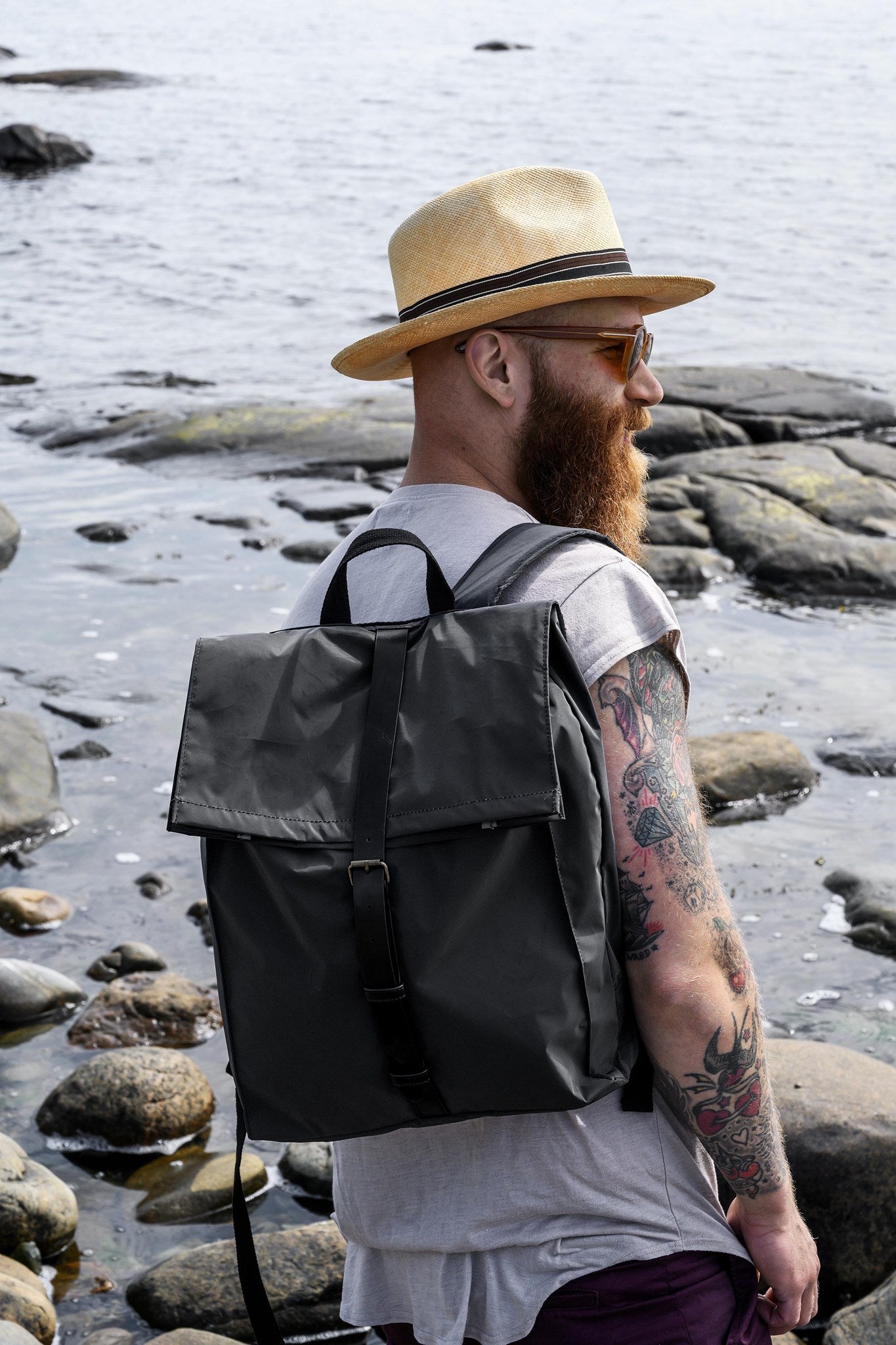 Tromsö Reflexryggsäck i PU-Konstläder - NewBag4you