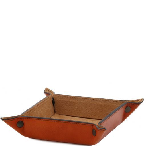 Exklusiv skål i läder Liten storlek - NewBag4you