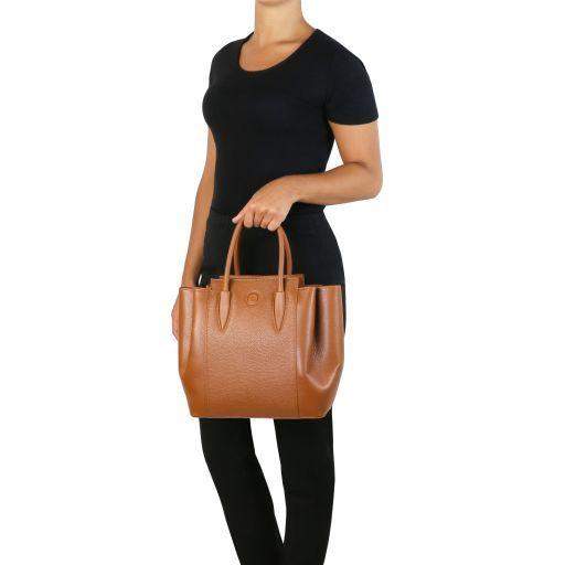 Tulipan -Shopping /  Läderhandväska - NewBag4you